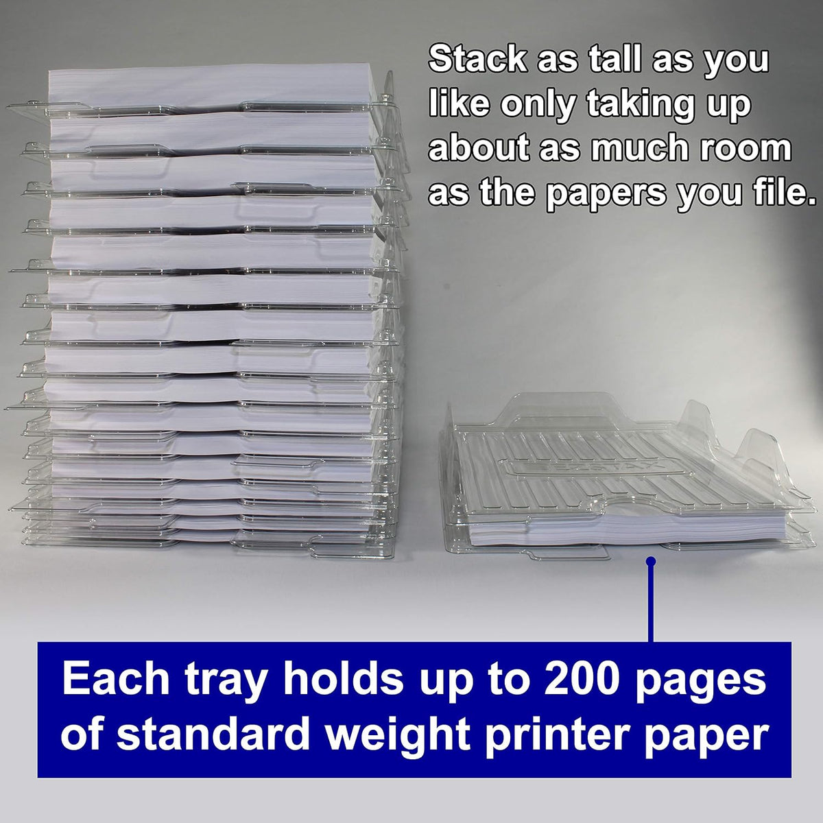 File Organizers - Letter Size, Stackable Trays for Desk - for Office Files, M...