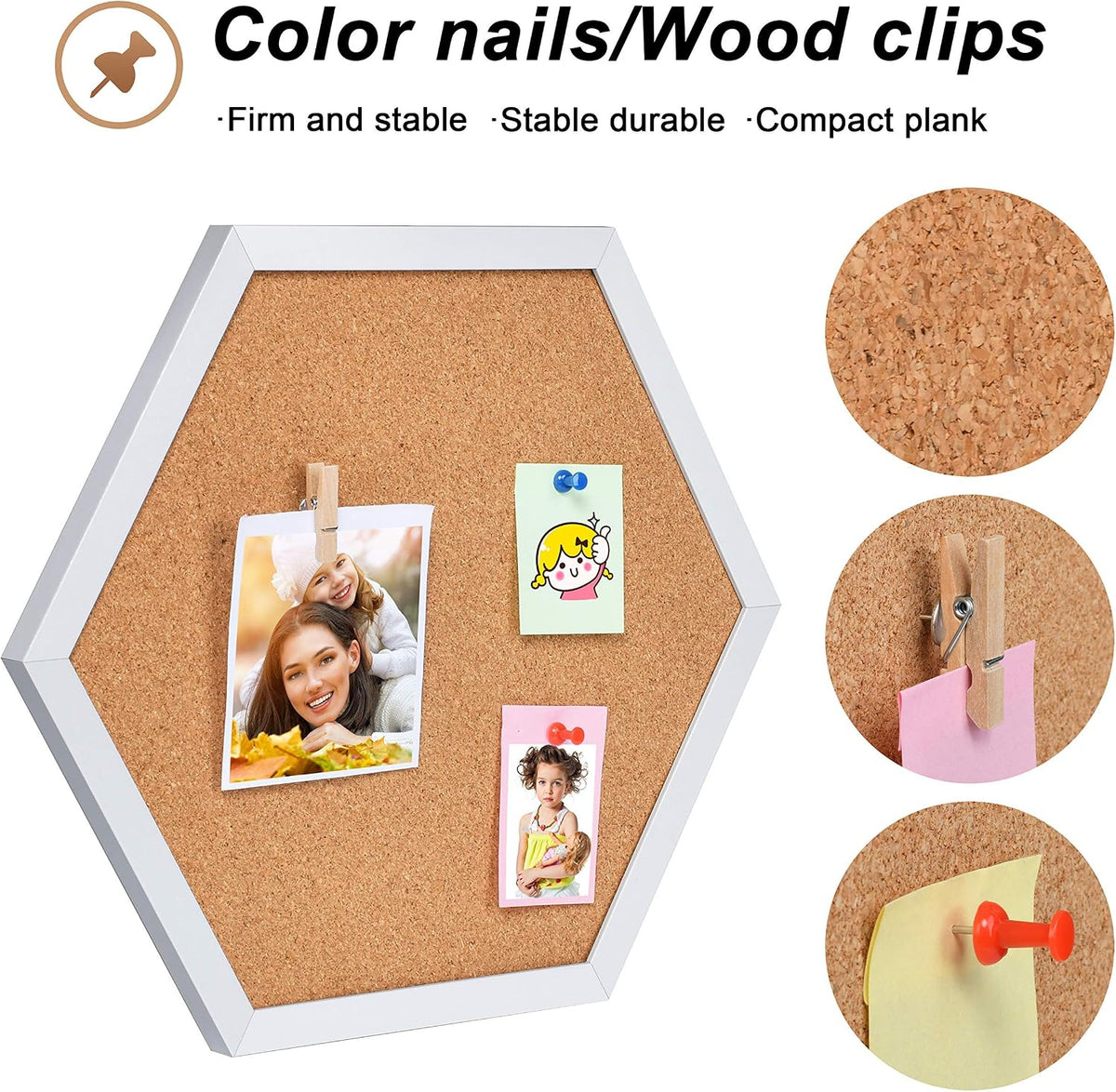 Facilife 4 Packs Cork Board,Corkboards for Wall,Small Cork Board Decorations,...