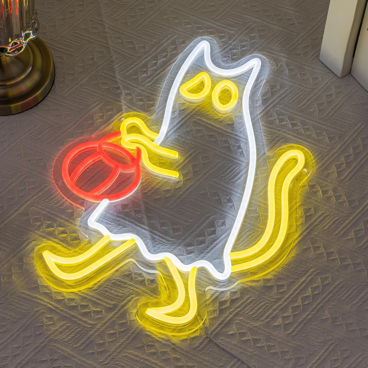 Halloween Neon Sign Ghost Cat Neon Light for Wall Decor