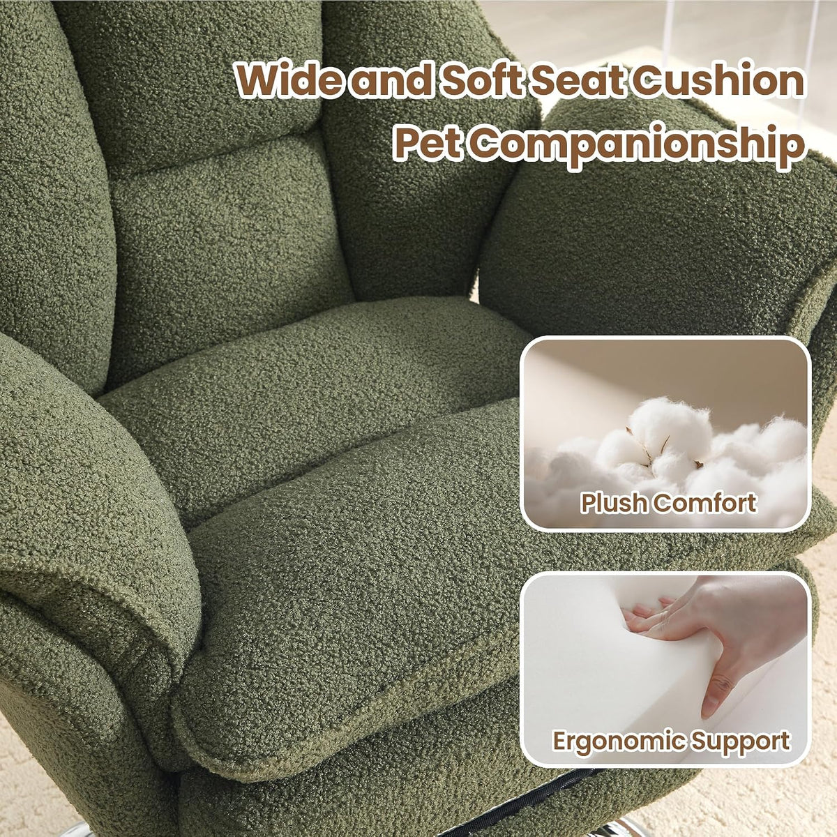 Big and Tall Office Chair with Flip Arms and Footrest, Teddy Criss Cross Legg...
