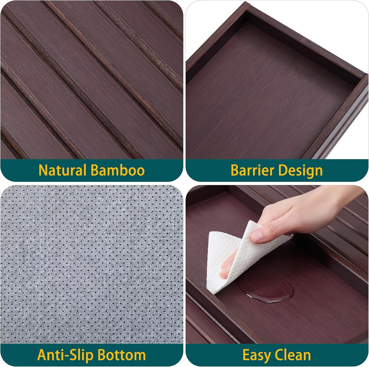 Bamboo Couch Arm Tray Table,Foldable Sofa Armrest Tray Table for Couch,Flexib...