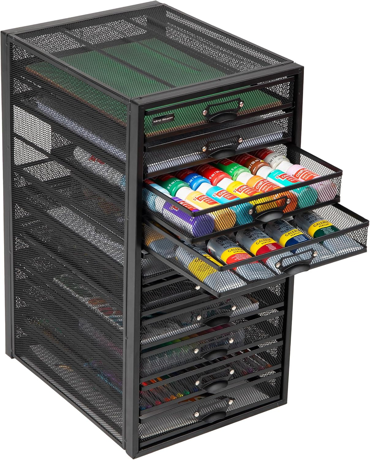Mind Reader 10-Drawer Desk Organizer for Office Supplies, Crafts, Mail Sortin...