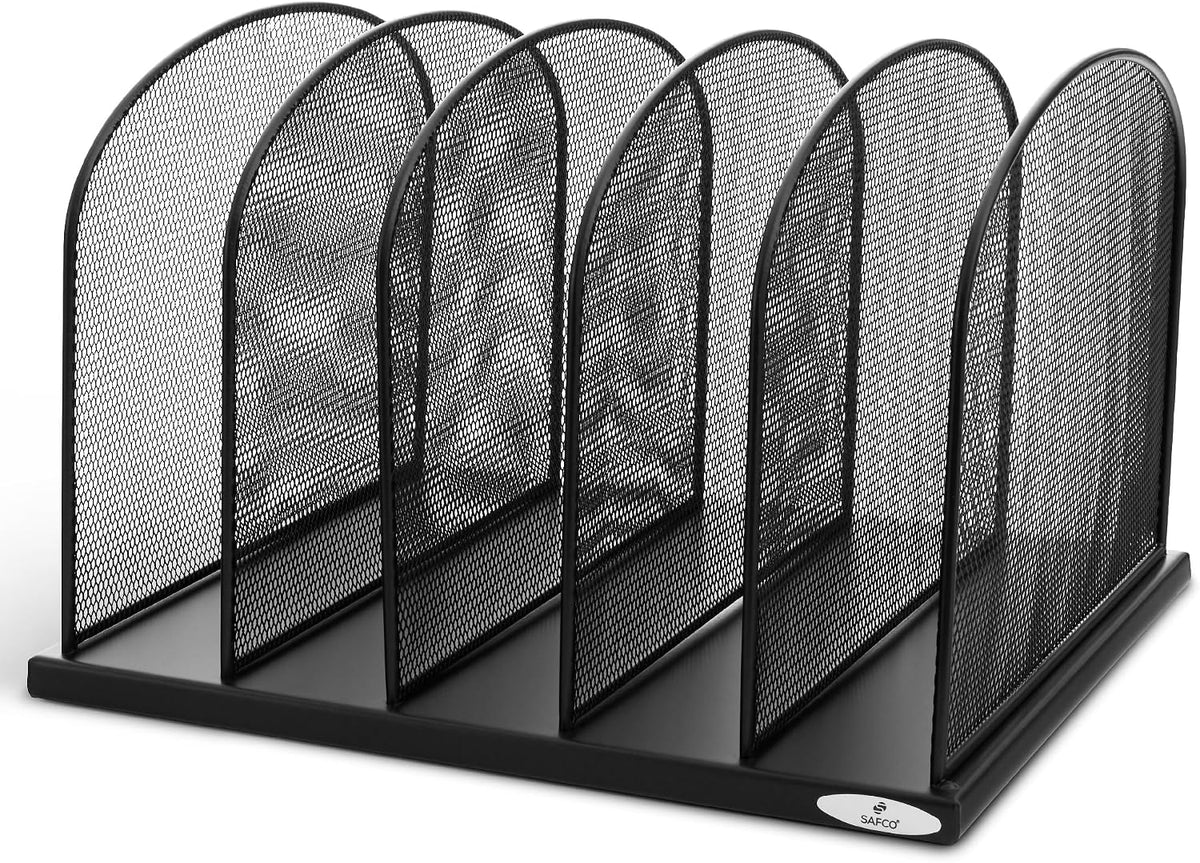 Safco Onyx Desk Organizer, 5 Tiered Vertical Compartments, Office and Classro...