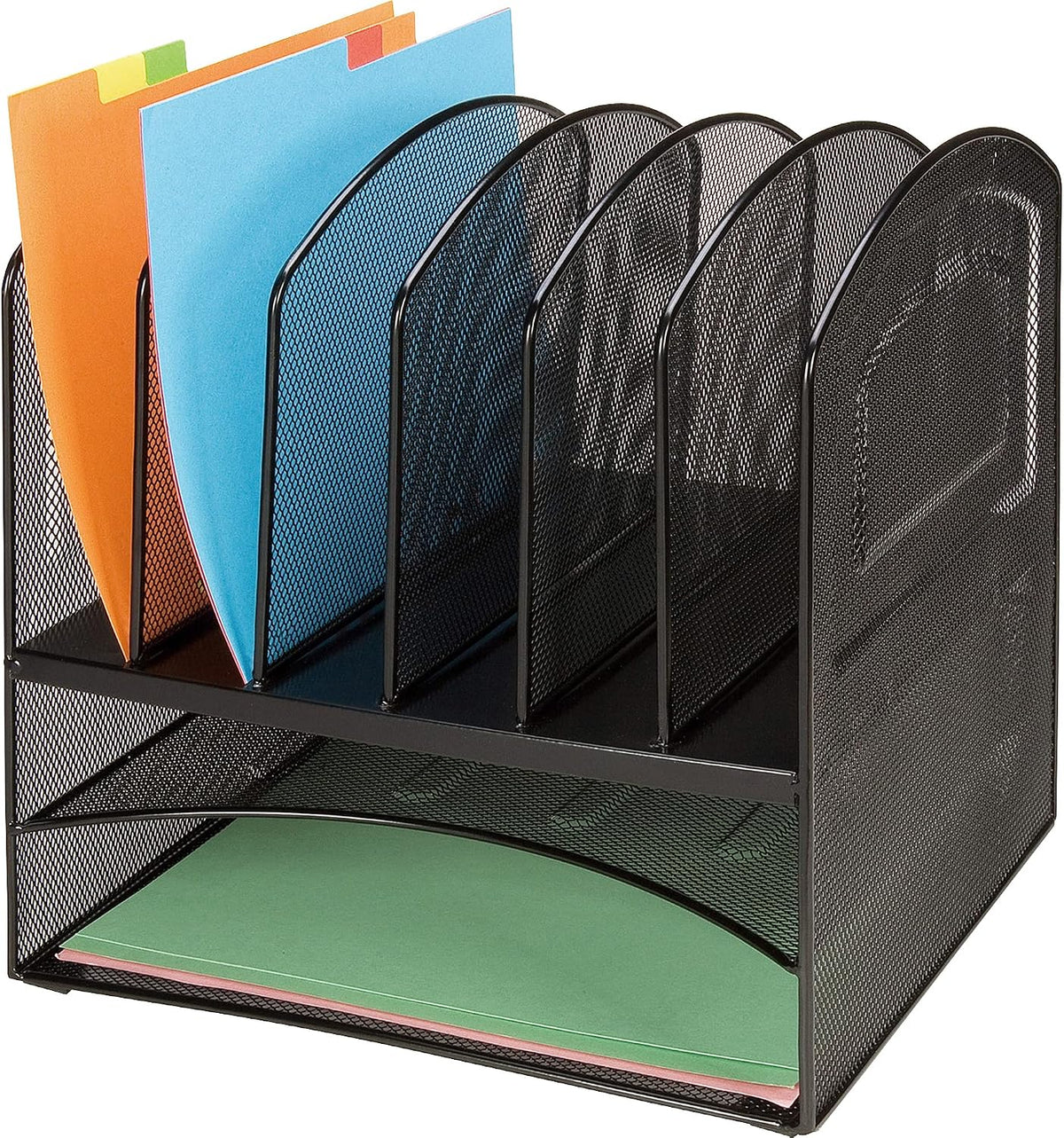 Lorell LLR37523 Horizontal Vertical Mesh Desk Organizer