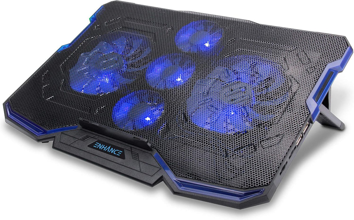 ENHANCE Cryogen Gaming Laptop Cooling Pad - Fits 17 in Computer- Adjustable L...