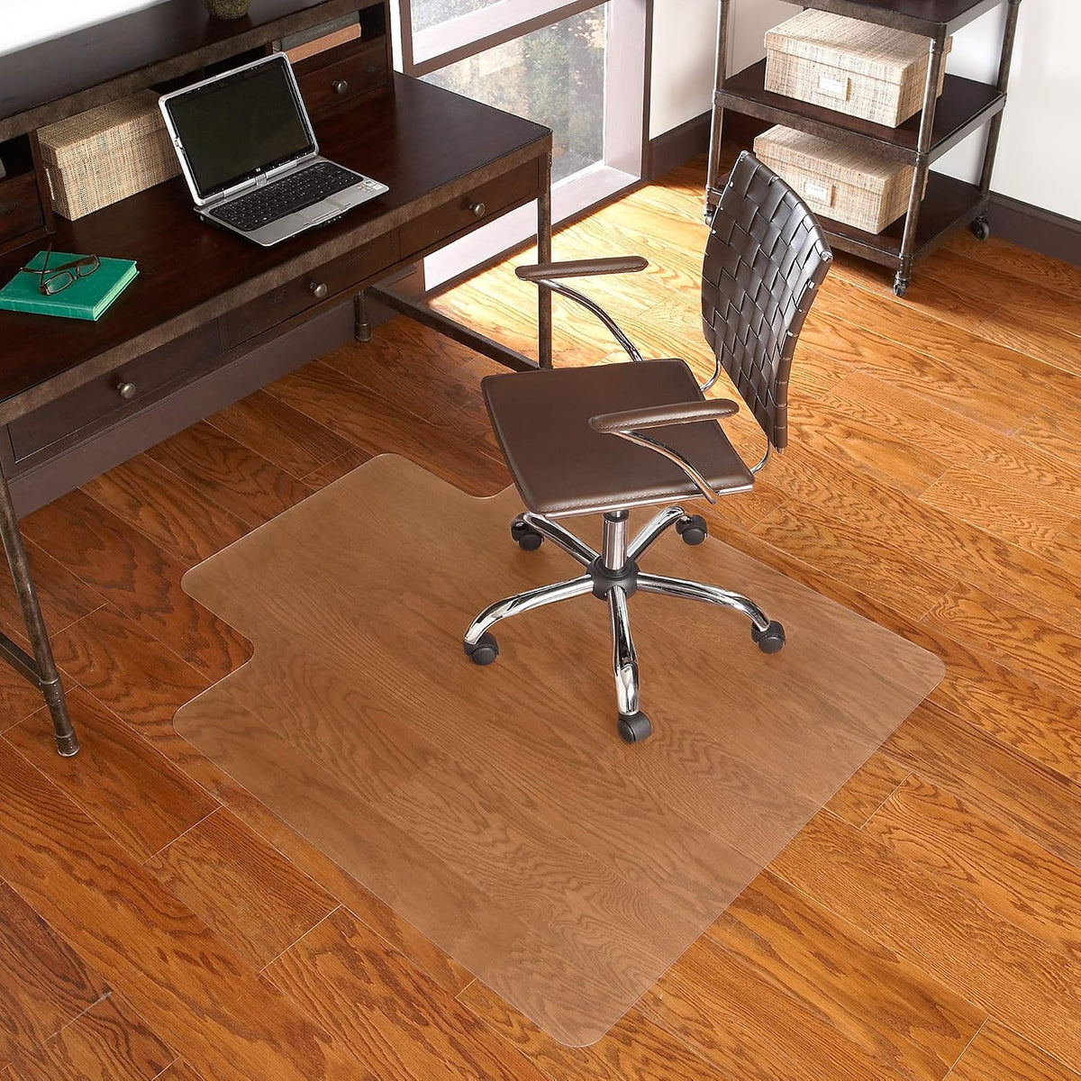 ES Robbins EverLife Hard Floor Lipped Vinyl Chair Mat, 36 by 48-Inch, Light U...