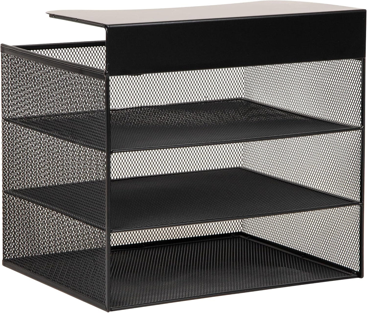 Mind Reader Slide-On Under Desk File Organizer, No Tools Required, Hanging St...