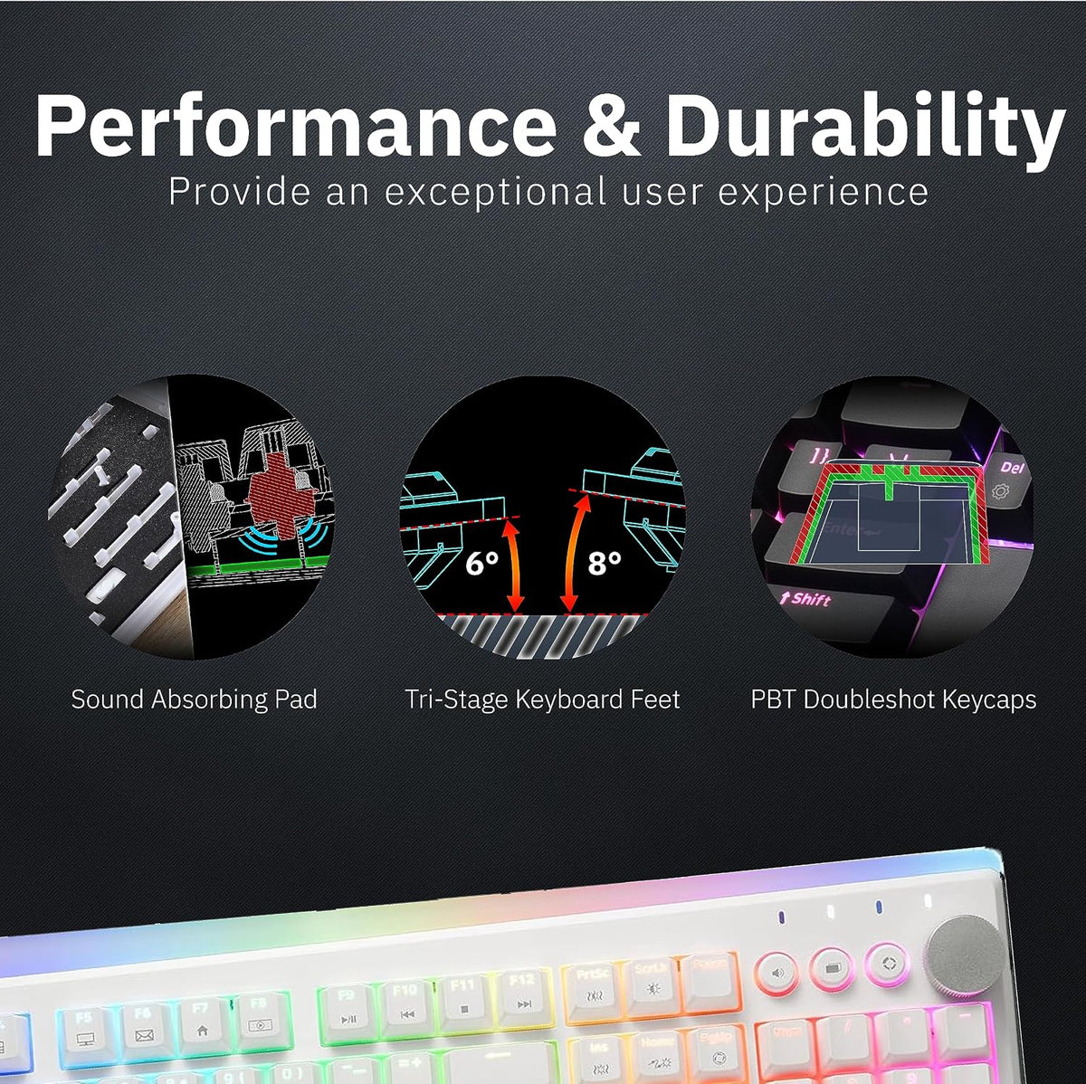 iRocks K71R Wireless RGB Mechanical Gaming Keyboard, Brown Switch, Backlit