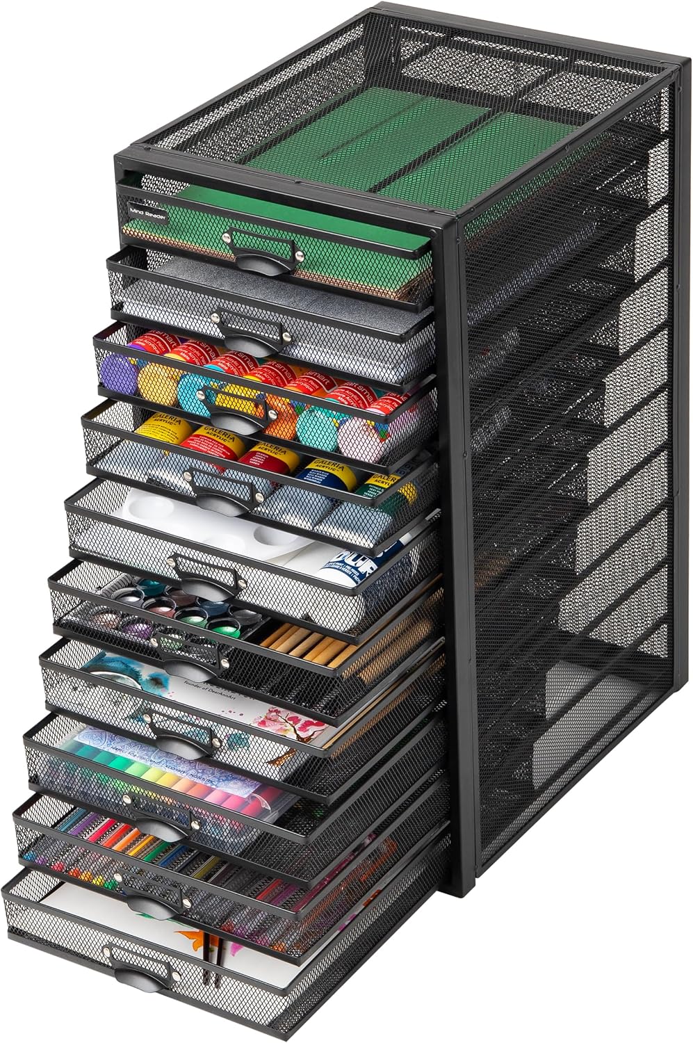 Mind Reader 10-Drawer Desk Organizer for Office Supplies, Crafts, Mail Sortin...