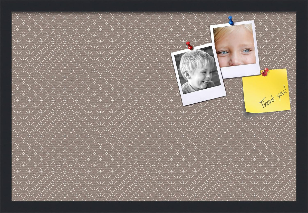 PinPix 24x16 Inch Cork Bulletin Board. This Decorative Framed Pin Board Comes...