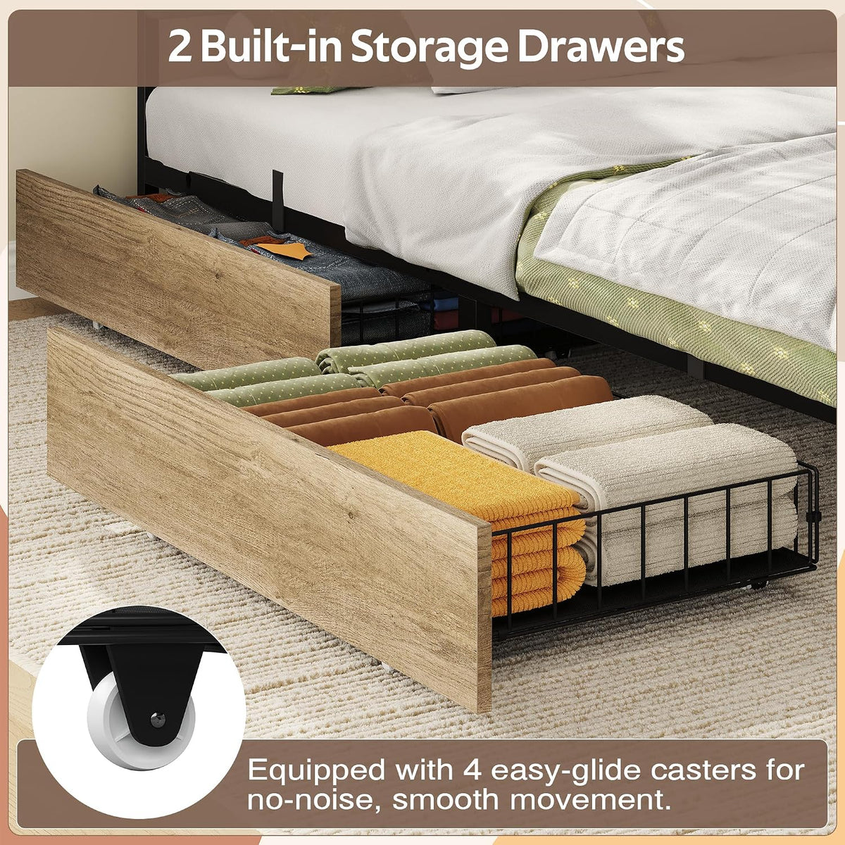Dnxao Twin Corner Bed Frame with Storage & Desk for Small Rooms, Oak Gray
