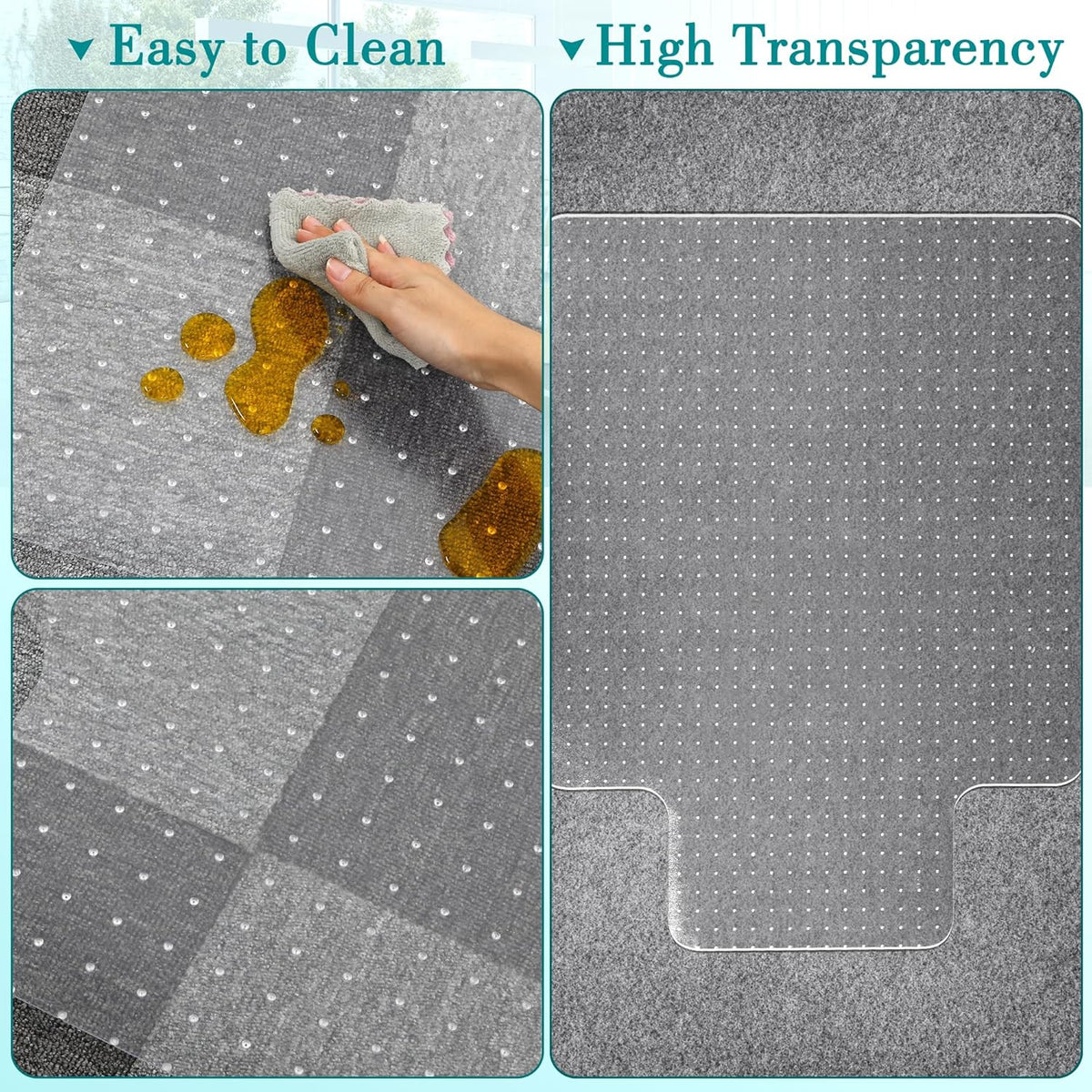 BesWin Office Chair Mat for Carpet, 48'' x 36''