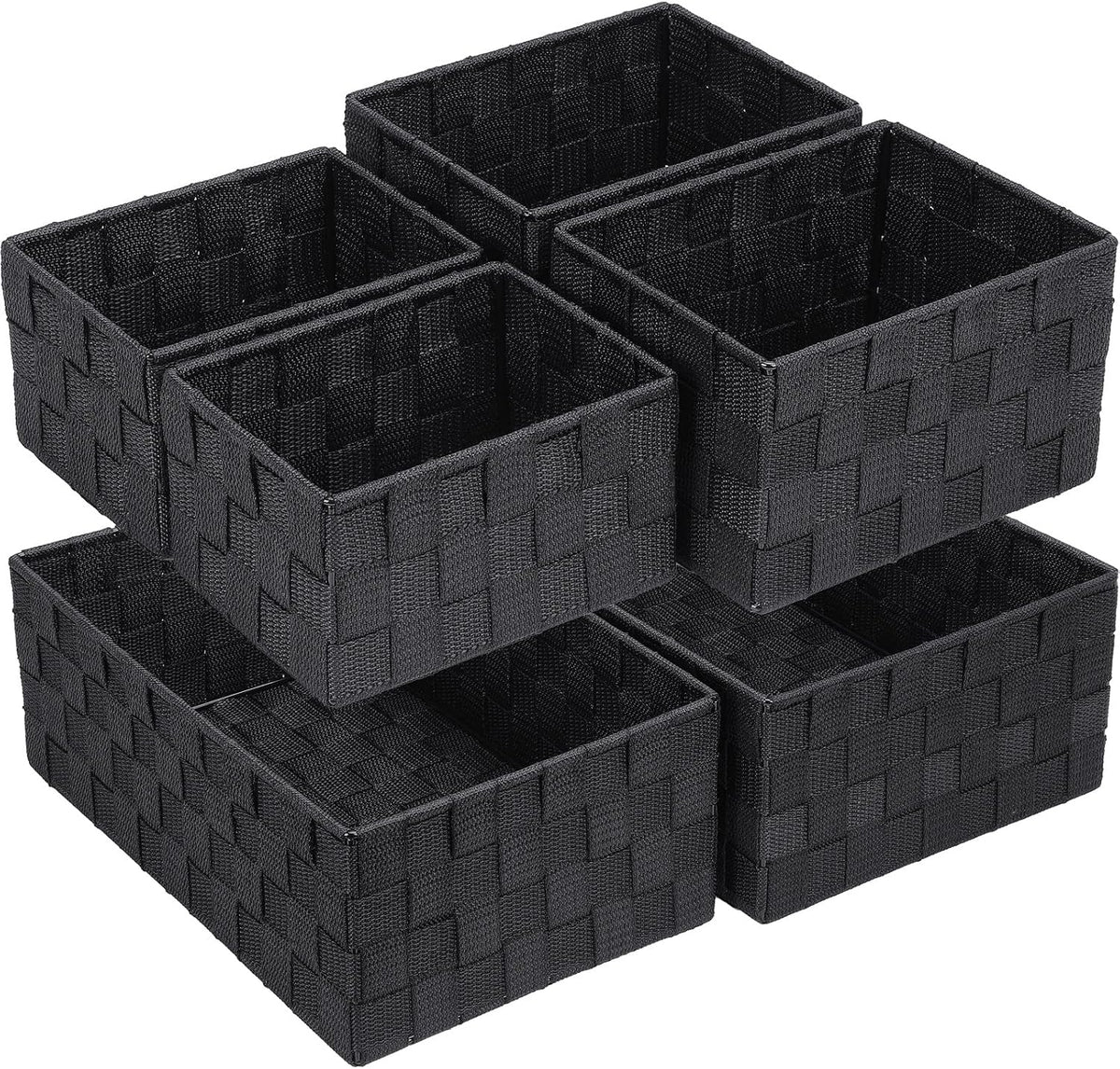 Posprica Woven Storage Baskets for Organizing 6 Pack, Large&Small Storage...