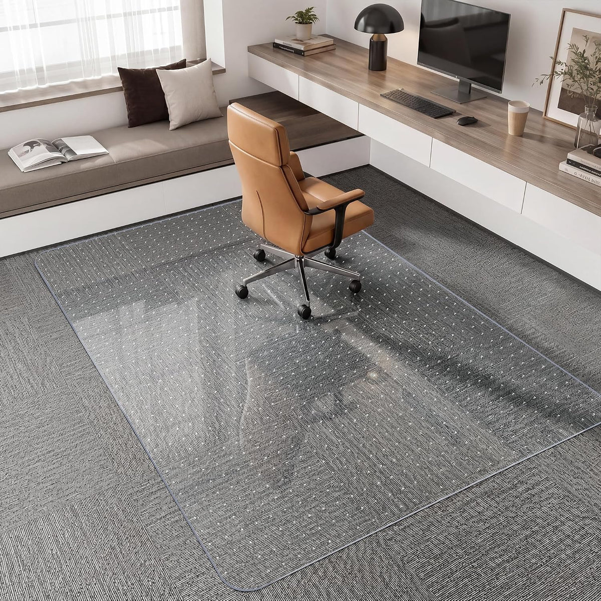 Office Chair Mat for Carpeted Floor, 46 × 72 Inch Low Pile Carpet Rolling Cha...