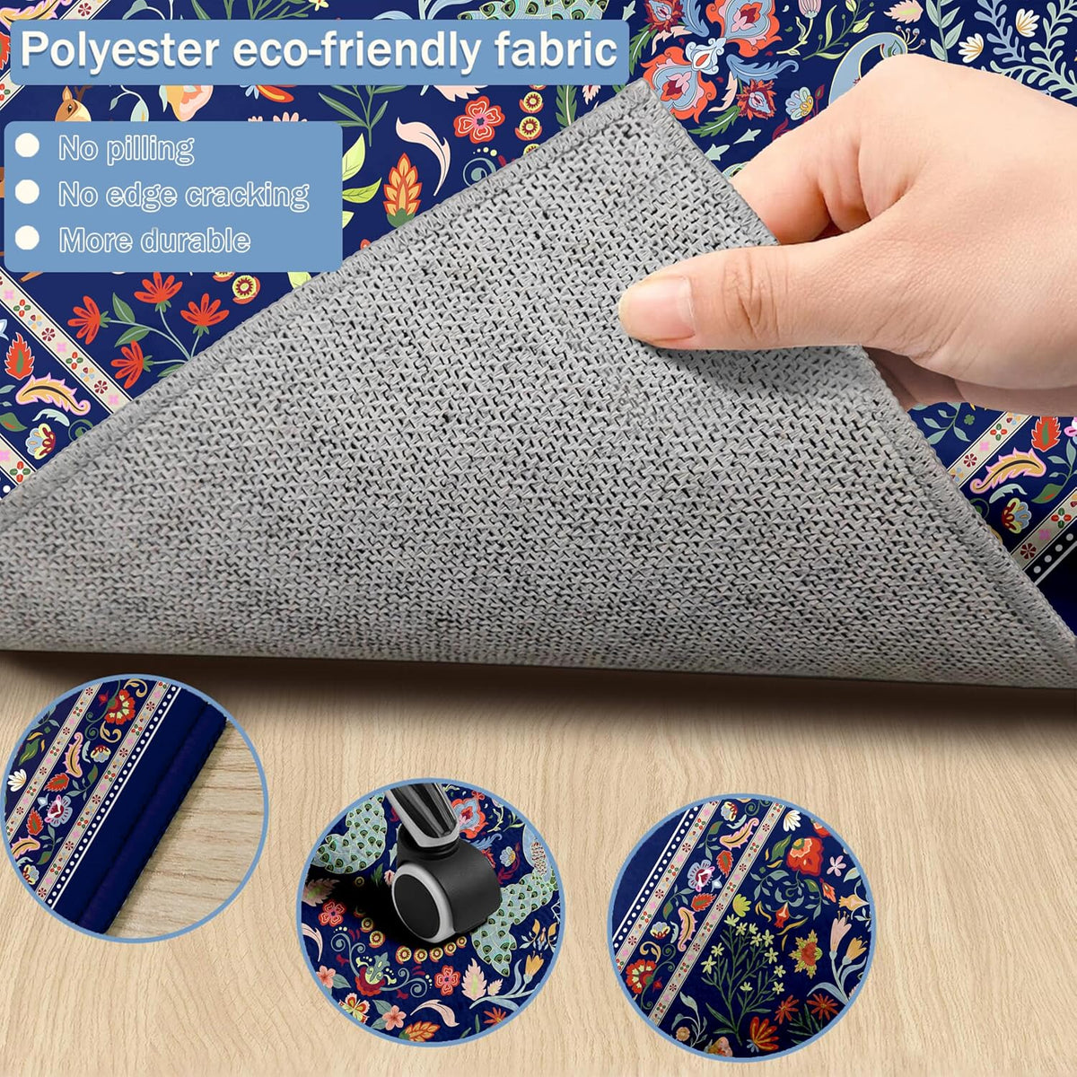 Office Chair Mat for Hardwood Floor 48"x36" Office Home Rug Desk Ca...