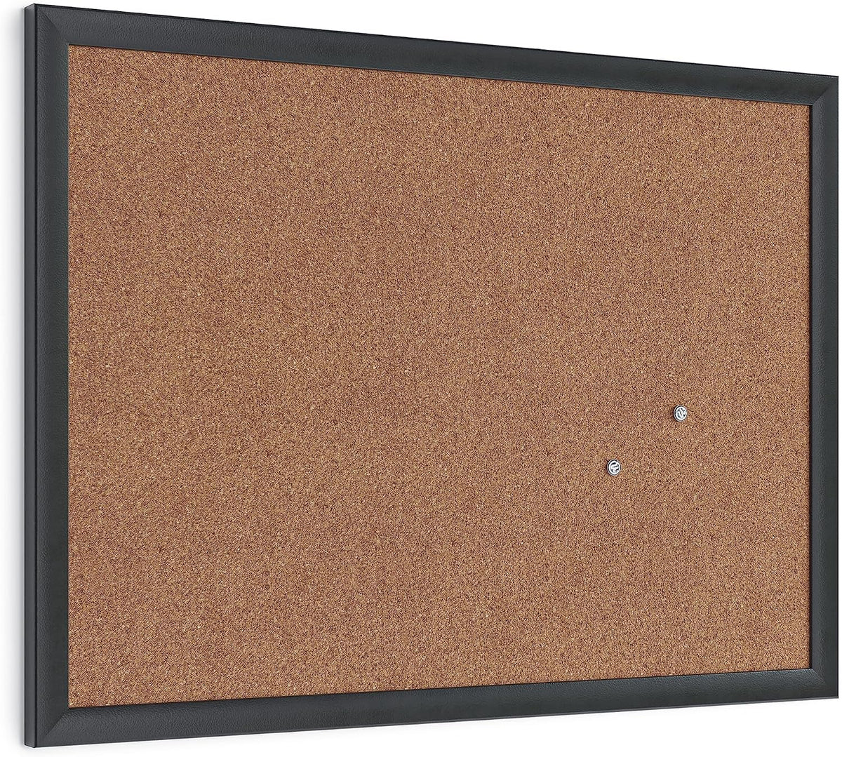 U Brands Cork Bulletin Board, 17" x 23", Black Wood Frame