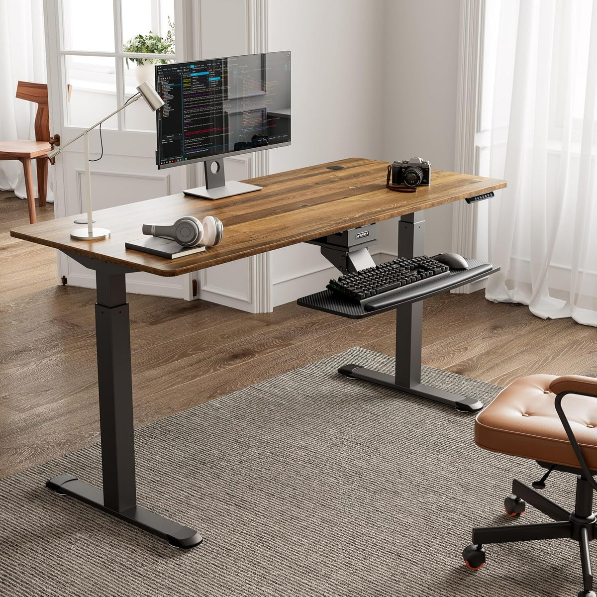 EUREKA ERGONOMIC Height Adjustable Mouse & Keyboard Tray Under Desk, 28x1...