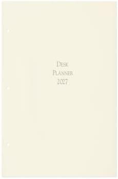 Gallery Leather Agenda Planner 2027 Freeport Mocha | 3-Ring Bound Weekly Monthly Calendar Planner and Notebook with Gold-Gilded Page Edges, 12 Months - 9x7"