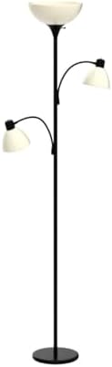 Brightech Sky Dome Double LED Floor Lamp, Torchiere Super Bright Floor Lamp w...