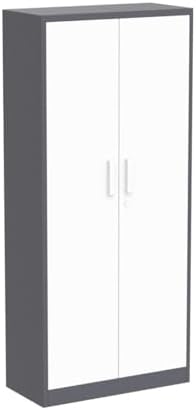 yizosh metal garage storage cabinet with 2 doors showing dimensions