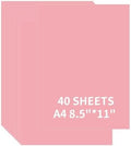 Colored Card Stock, 40 Sheets 8.5" x 11" Pink Cardstock Paper, 180GSM/65LB Bulk by CozyNestMo
