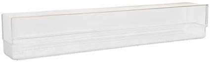 Martha Stewart Kerry Stackable Desk Drawer Organizers, Clear/Gold, 6-Pack