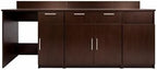 BREAKtime Breakroom Cabinet with Mini Fridge Space, Door Storage and Trash Bin, Office Coffee Station, Fully Assembled, 90" W x 24" D x 36" H, Appliances Not Included