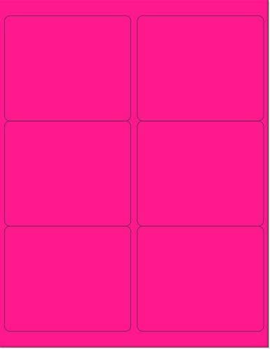 8-1/2 x 11" Neon Color High Light Fluorescent Labels - Image 2
