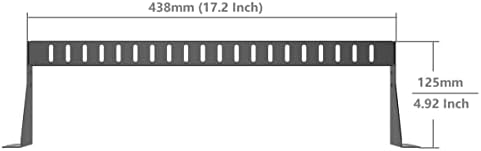 2 Pack of 1U 19-Inch Rack Mount Cable Management Cross Bar