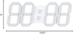 15" large 3d led wall clock rgb neon, view 10