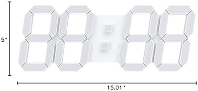 15" large 3d led wall clock rgb neon, view 10