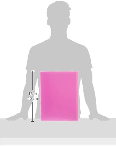 Exacompta - Ref 88227E - Semi-Rigid PP Display Book - Suitable for A4 Documents, Wipeable Cover, 500 Micron Polypropylene, 20 Pockets, 40 Viewing Pages - Pink Cover