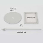 m&t displays pedestal adjustable telescoping menuboard, aluminum profile, view 9