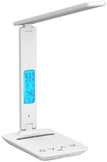 LAOPAO Desk Lamp with Wireless Charger: USB Charging Port, Table Lamp with Cl...