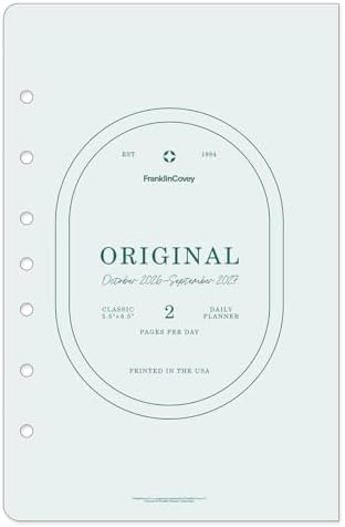 FranklinCovey - Original Two Page Per Day Ring-Bound Planner (Oct 2026 - Sep ...