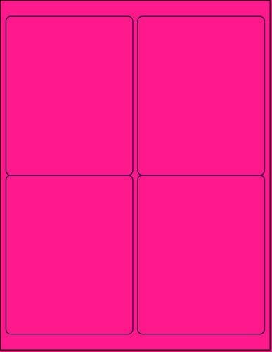 NextDayLabels - 8-1/2 x 11 Neon Color High Light Fluorescent Labels by NextDayLabels