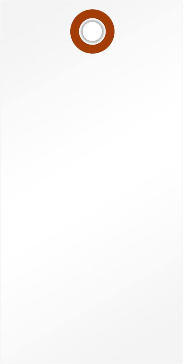 SmartSign 5.25 x 2.625 inch Blank White Shipping Tags by SmartSign