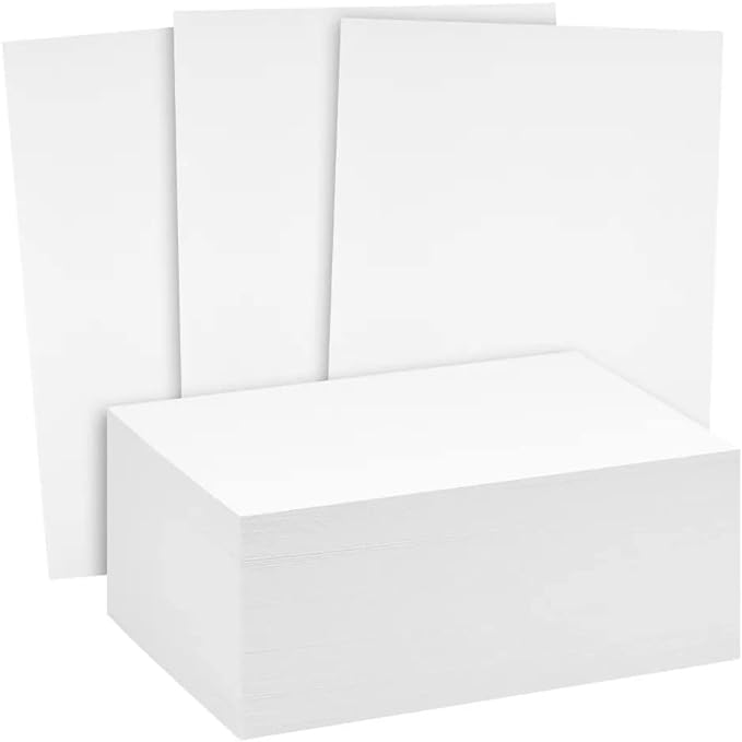 Reskid 200 Pack of Thick Heavyweight Index Cards on 80lb Card Stock by Unknown