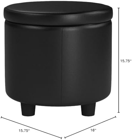 Convenience Concepts Designs4Comfort Accent Storage Ottoman 15.75" - Rou...