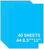 Colored Construction Paper, 40 Sheets 8.5 x 11 Inches, 180GSM/65LB Blue Card by CozyNestMo
