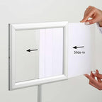 m&t displays pedestal adjustable telescoping menuboard, aluminum profile, package contents