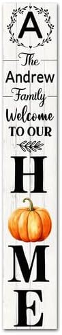 SRongmao Welcome To Our Home Porch Sign Personalized Welcome Sign by SRongmao