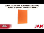 LUXPaper 9" x 12" Presentation Folders | Two Pocket | Mandarin Orange | 100lb. - Image 6