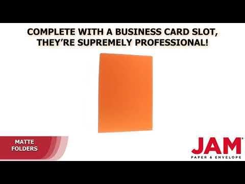 LUXPaper 9" x 12" Presentation Folders | Two Pocket | Mandarin Orange | 100lb. - Image 6