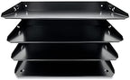 Huron Desktop Horizontal 4-Slot Legal File Binder Organizer Storage Letter Tray - Image 2