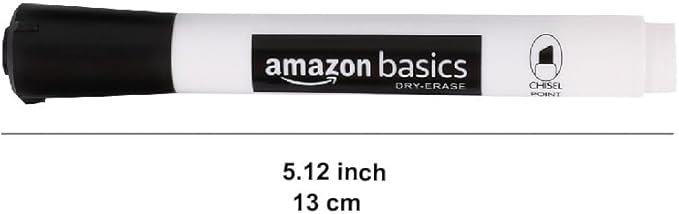 Amazon Basics 12-Pack Low-Odor Chisel Tip Dry Erase Whiteboard Markers - Image 4