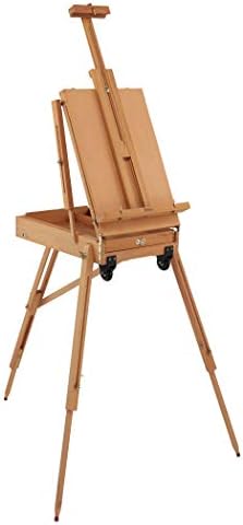 creative mark monet wooden french walnut color easel on a desk or shelf