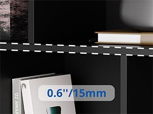 Cozy Castle Black Bookshelf, 3-Tier Open Shelf Bookcase, 10 Cube Storage - Image 10