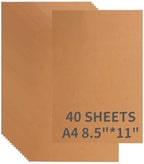 Card Stock Bulk 40 Sheets 8.5 x 11 Inches, 180GSM Kraft Brown Construction Paper by CozyNestMo