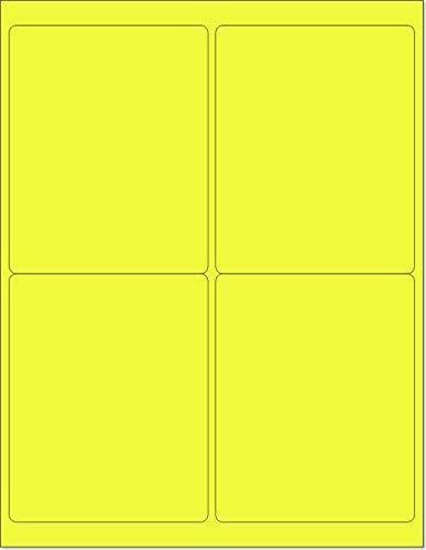 8-1/2 x 11" Neon Color High Light Fluorescent Labels by NextDayLabels